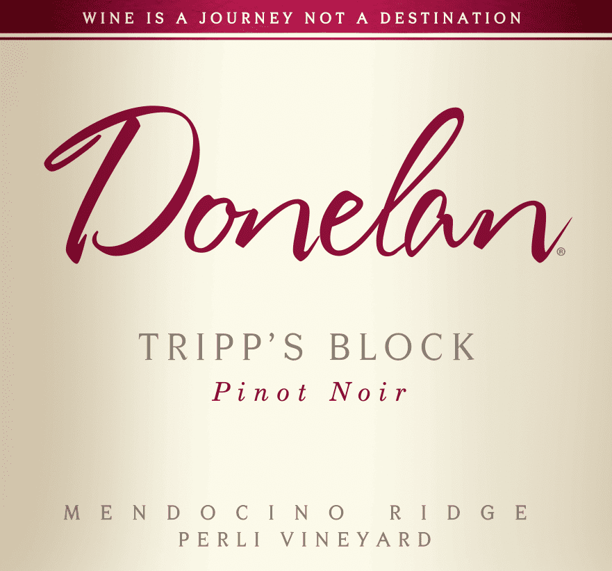 tripp's block pinot noir label
