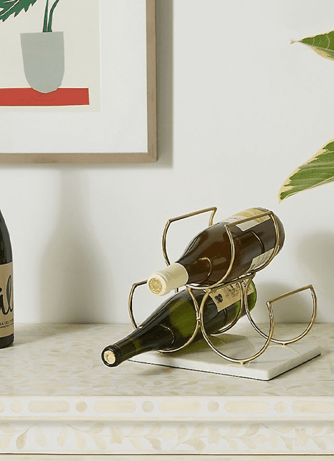 photo of a small 3-bottle wine rack